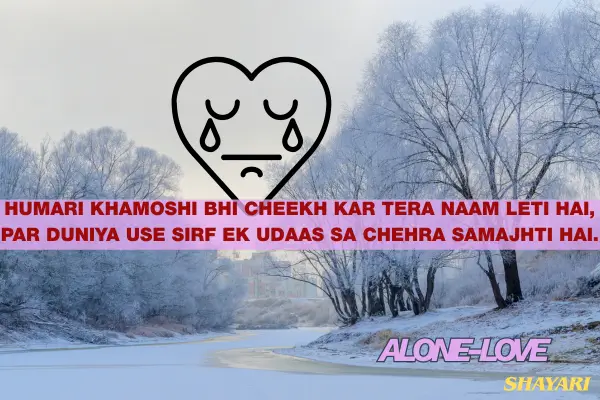 alone love shayari 2026 silence love

