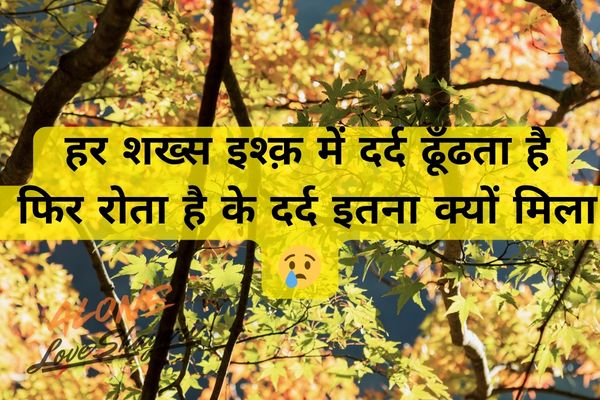 sad shayari in english​