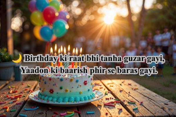 birthday sad shayari​
